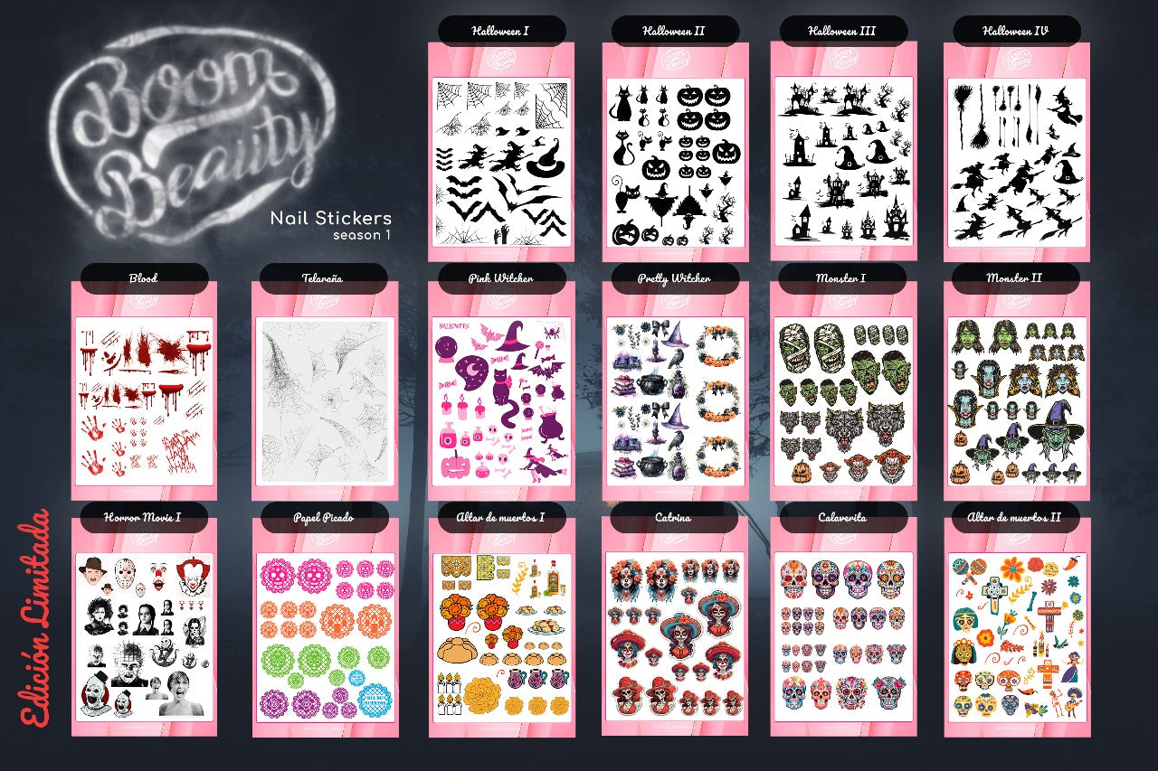 STICKERS EDICION HALLOWEEN - BOOM BEAUTY