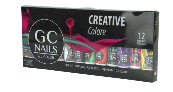 Pintura De Mano Alzada Creative Colore 12 pzas de 12 ml.