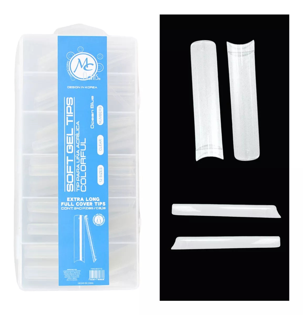 Tips XXLColorful Media luna Square 240pzs