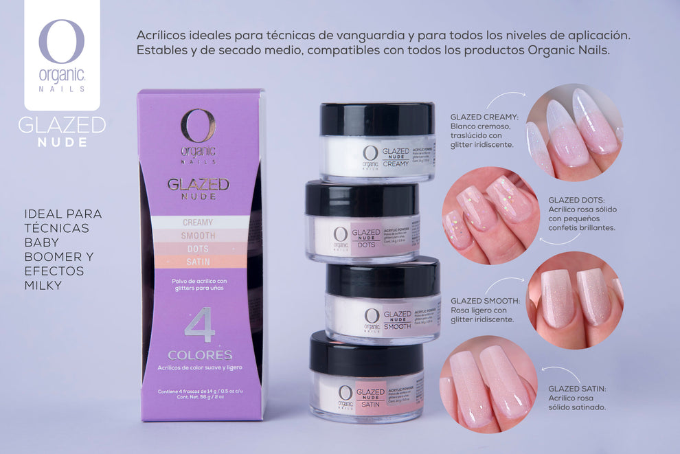Glazed nude Organic Nails