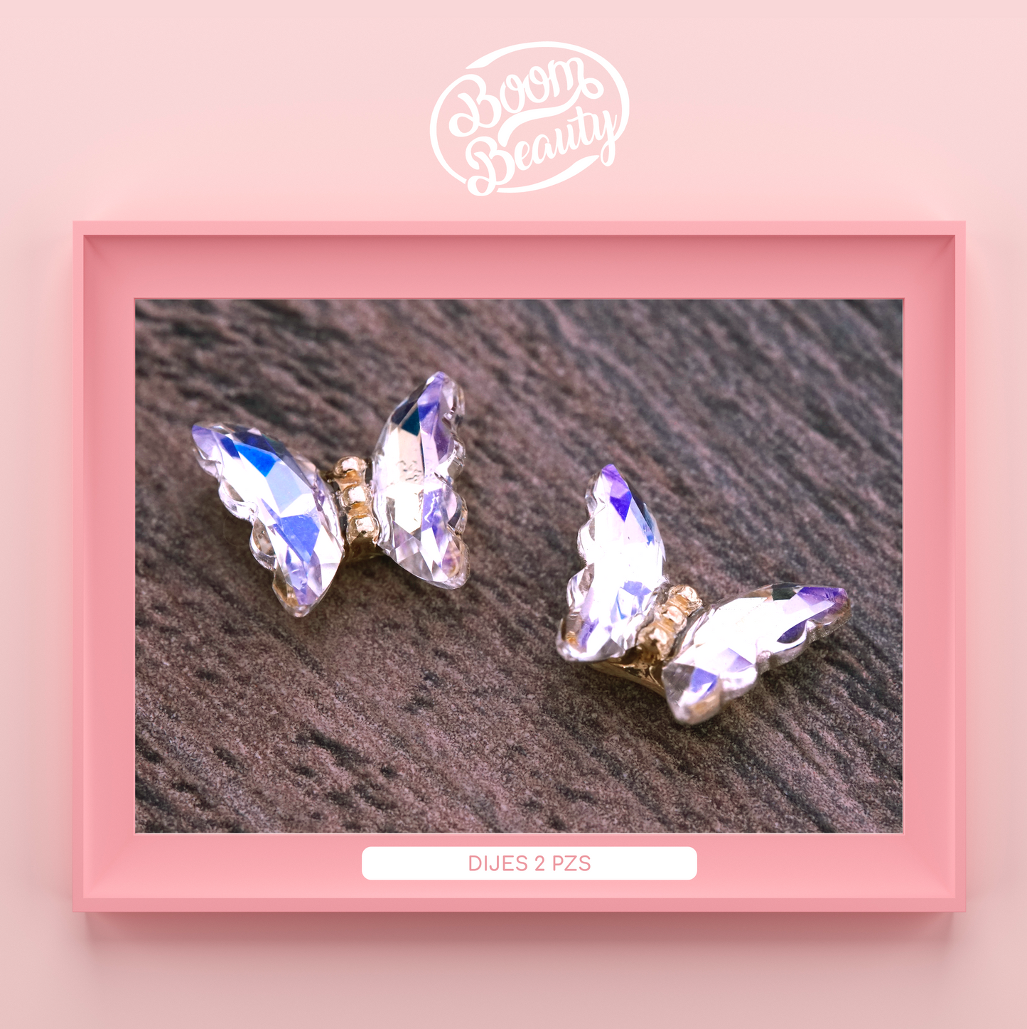 Dije - Mariposa Cristal (2pz)