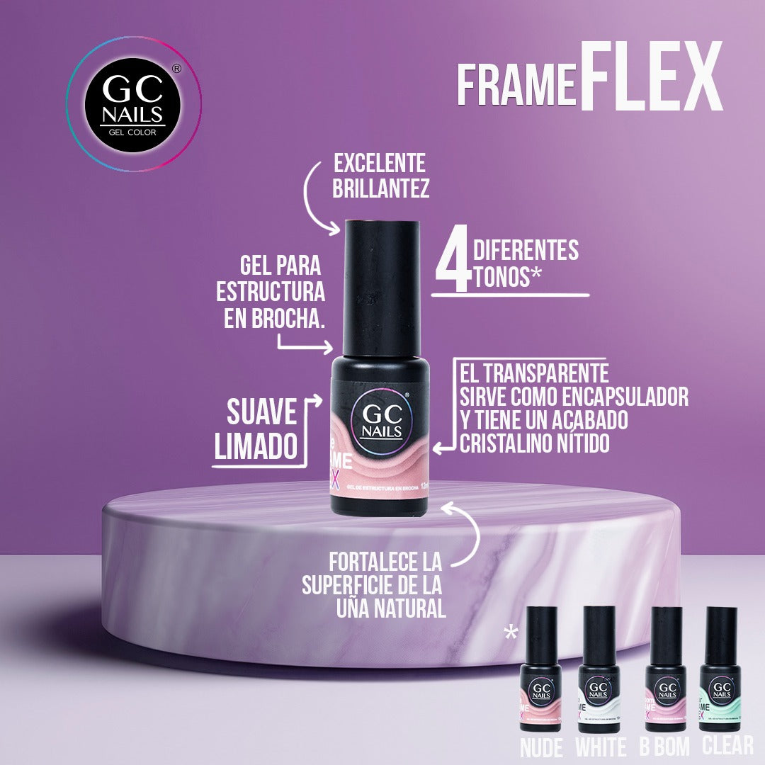 GEL ESTRUCTURAL EN BROCHA FRAME FLEX 12 ML