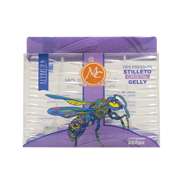 Tips Press On Stilleto Cristal GELLY 288 Pz