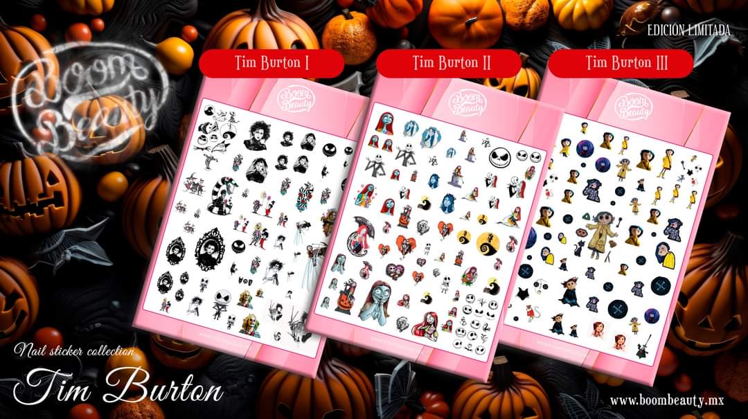 STICKERS EDICION HALLOWEEN TIM BURTON- BOOM BEAUTY