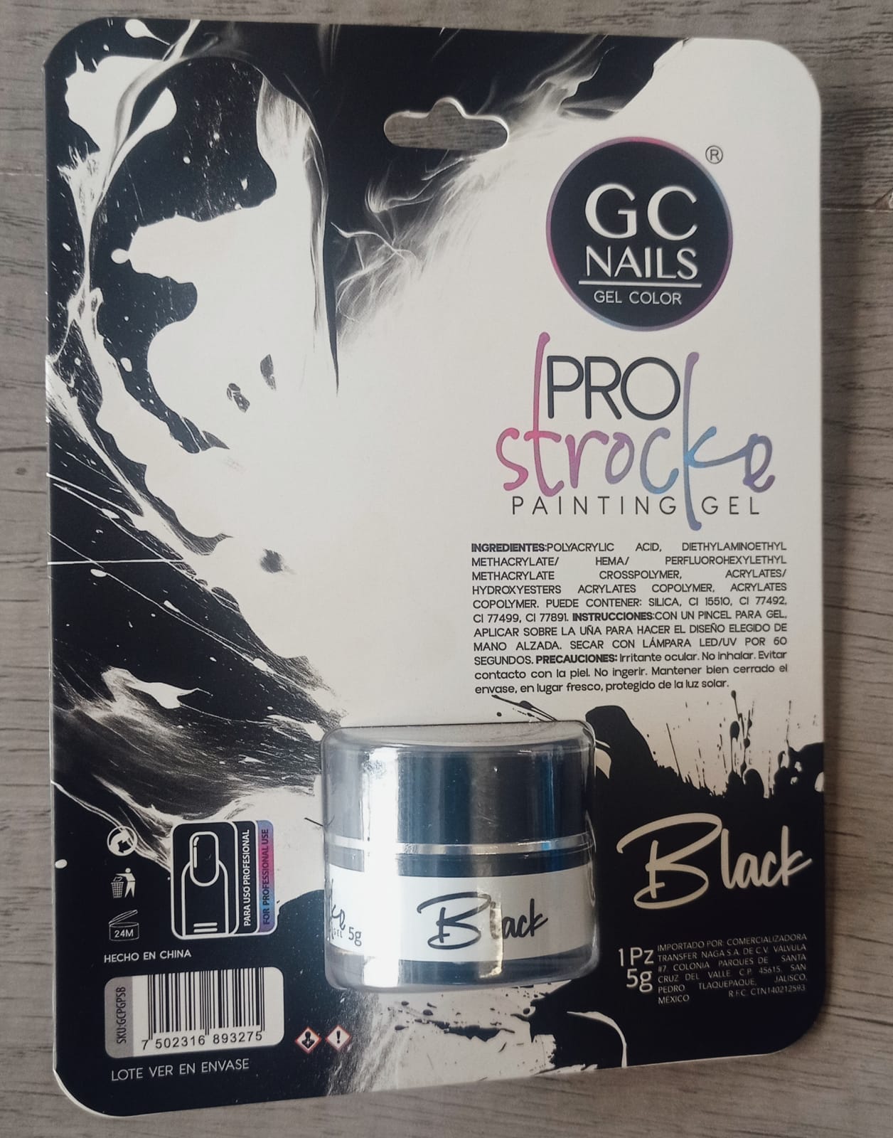Pro Strocke Painting Gel Black Gc Nails