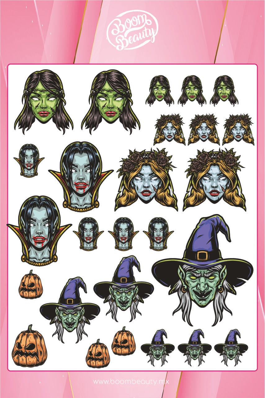 STICKERS EDICION HALLOWEEN - BOOM BEAUTY