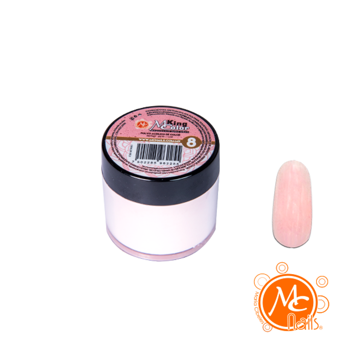 Mc - Polvo Acrilico King Color Maquillaje Para Uñas 1 Oz