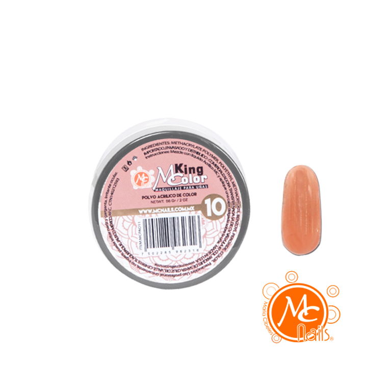 Mc - Polvo Acrilico King Color Maquillaje Para Uñas 2 Oz