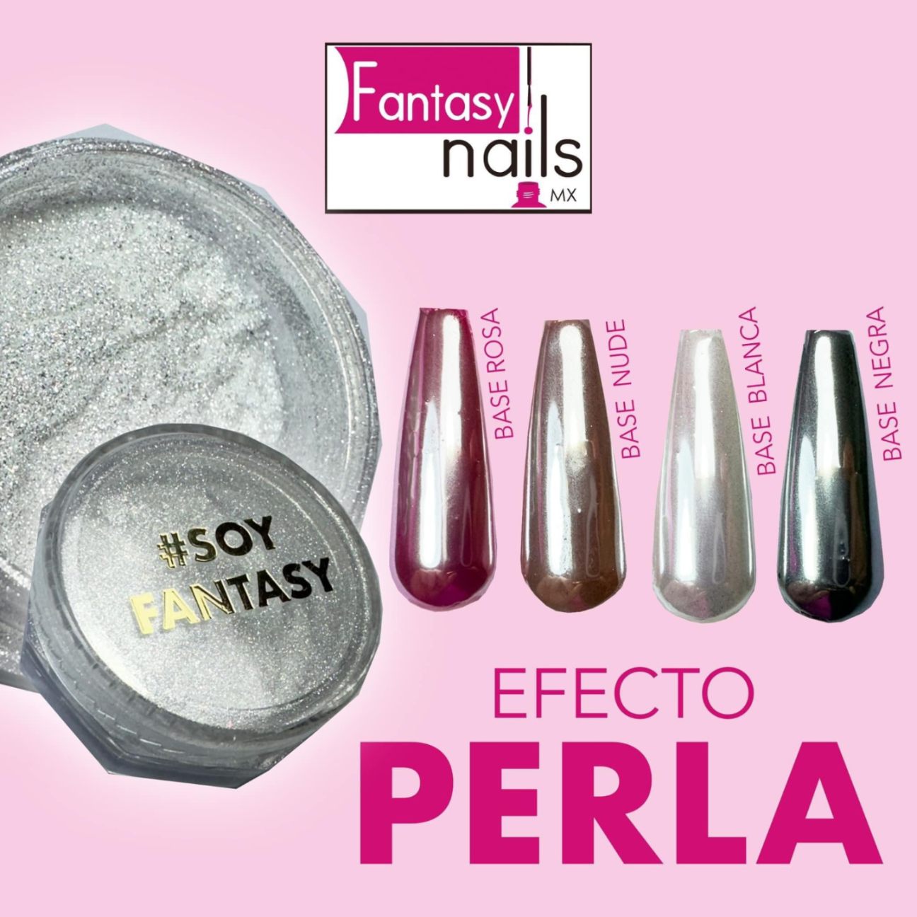 Efecto perla fantasy nails