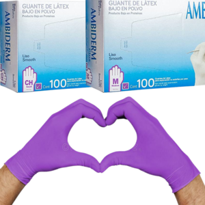 Caja de guantes de nitrilo Ambiderm Violeta