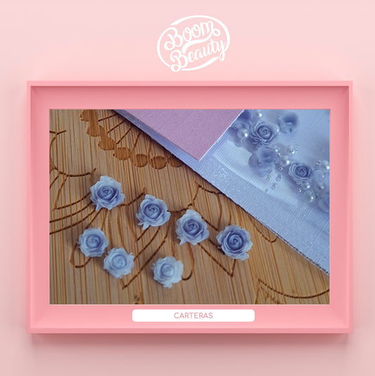 Dijes - Flores 3D Azul