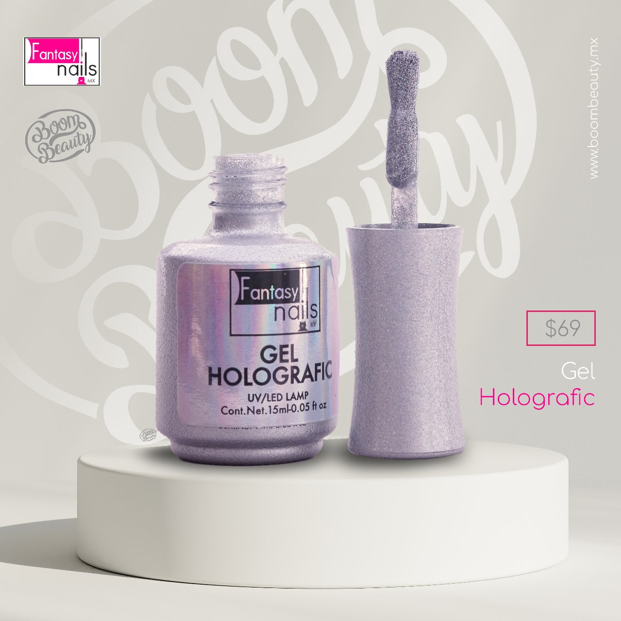 Gel Polish - Holográfico plata