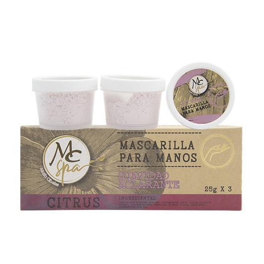 Mascarilla para MANOS CITRUS 3pz de 25grs c/u