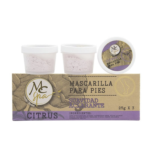 Mascarilla para PIES CITRUS 3pz de 25grs c/u MC NAILS