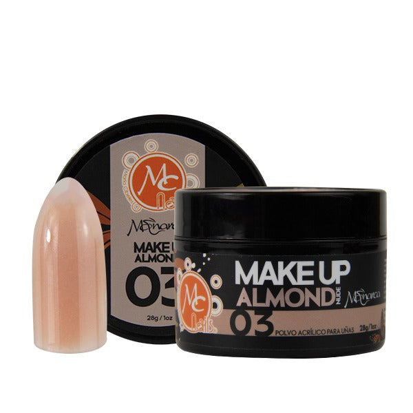 Polvo acrílico MONARCA MAKEUP 1 OZ ALMOND NUDE #3