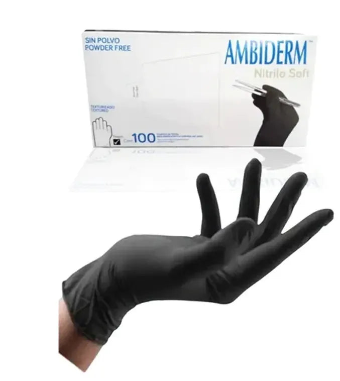 Caja de guantes Ambiderm Negro