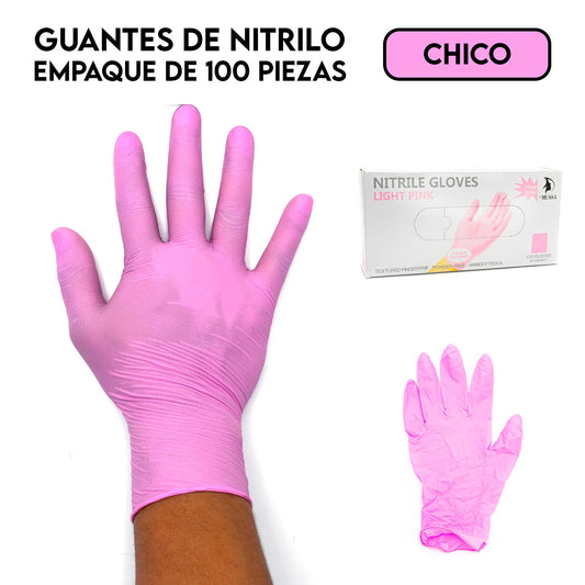 Caja de guantes de nitrilo Rosa
