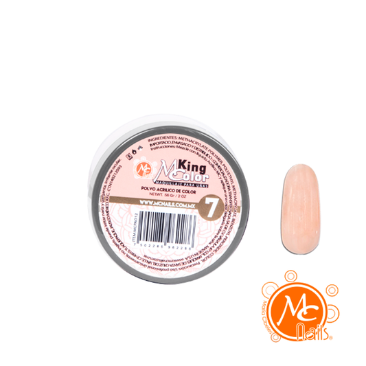 Mc - Polvo Acrilico King Color Maquillaje Para Uñas 2 Oz