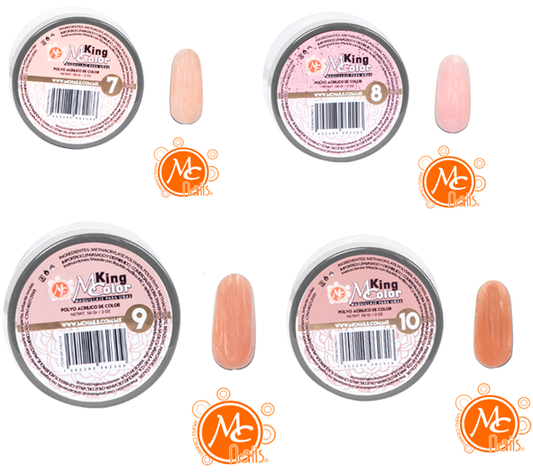 Mc - Polvo Acrilico King Color Maquillaje Para Uñas 1 Oz